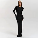 Chic Long Sleeve Maxi Dress with Flattering Silhouette