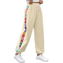 Floral Pattern Women’s Pants with Stretchy Waistband