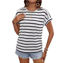 Chic Women’s Striped Short Sleeve Top