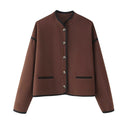 Chic Women's Blazer Jacket with Button Closure