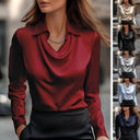 Chic Asymmetrical Collar Blouse for Women
