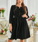 Chic Women's Dress with Ruffle Accents