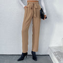 Chic High-Waisted Pants with Stylish Tie Belt