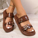 Ladies Comfortable Strap Sandals with Fashionable Buckle Design by Heidi-Mode