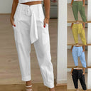 Chic Women's Chino Trousers with Stylish Belt and Pockets