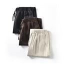 Women's Relaxed Linen Trousers with Elastic Waist