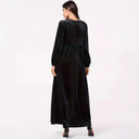 Velvet Maxi Dress with Graceful Draping