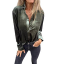 Shimmering Velvet Blouse for Women