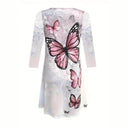 Floral Butterfly Women's Dress - Loose Fit Style