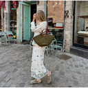 Floral Embroidery Wide-Leg Women's Trousers