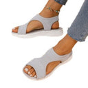 Women's Stylish Elastic Upper Sandals with Padded Footbed