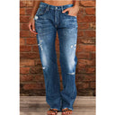 Chic Women's Loose-Fit Jeans - Vintage Style