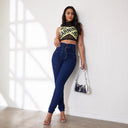 Women's High-Waisted Laced Jeans