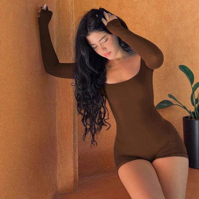 Chic Long Sleeve Women's Bodysuit