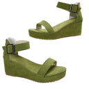Adjustable Women's Wedge Sandals with Non-Slip Sole