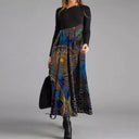 Boho-Inspired Midi Dress with Unique Patterns