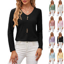 Chic Button Detail Blouse for Women