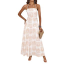 Strapless Floral Maxi Dress for Women