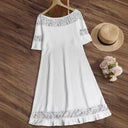 Chic Summer Dress with Lace Accents