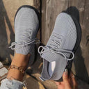 Women's Elastic Knit Sneakers with Supportive Insole