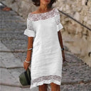 Chic Summer Dress with Lace Accents