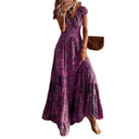 Bohemian Maxi Dress with Flared Hem