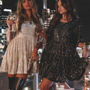 Women's Loose Fit Blouse Dress with Shine