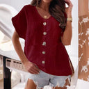Chic Women's Blouse with Unique Asymmetrical Design