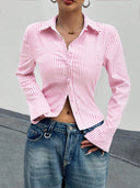 Sleek Striped Blouse for Women