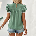 Stylish Ladies Ruffle Blouse with Textured Design