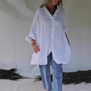 Chic Women's Blouse Dress with Stylish Button Closure