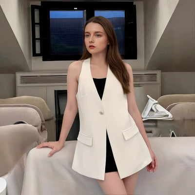 Chic Sleeveless Blazer Vest for Women