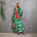 Vibrant Graphic Pattern Shirt Dress for Women