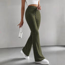 Chic Ribbed High-Waist Pants for Women