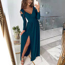 Chic Long Sleeve Dress with Side Slit for Women