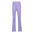 Women's High-Waisted Flared Pants with Ribbed Design