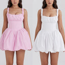 Lace-Accented Women's Balloon Dress