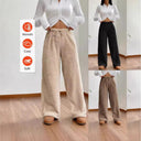 Women's Plush Relaxed Pants with Tie Waist