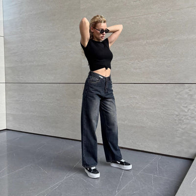 High-Waisted Loose Fit Women's Jeans