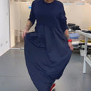 Chic Long Sleeve Dress with Flared Skirt