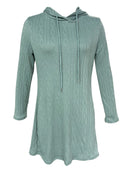 Textured Knit Hooded Dress for Women