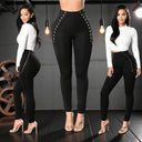Chic Women's High-Waisted Lace-Up Leggings