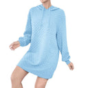 Textured Women's Hooded Dress for Everyday Style