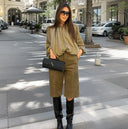 Chic Women's Blouse with Zipper and Loose Sleeves