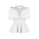 Chic Women's Transparent Blouse with Flowing Hem