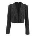 Classic Stripe Women's Cropped Blazer