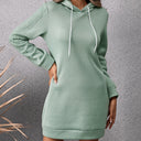 Chic Hooded Sweat Dress with Pockets
