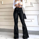 High-Waisted Bootcut Jeans with Belt for Women