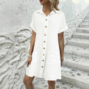 Chic Women's Shirt Dress with Stylish Pockets