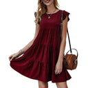 Ruffle Detail Cotton Dress for Women